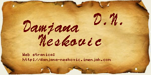 Damjana Nešković vizit kartica